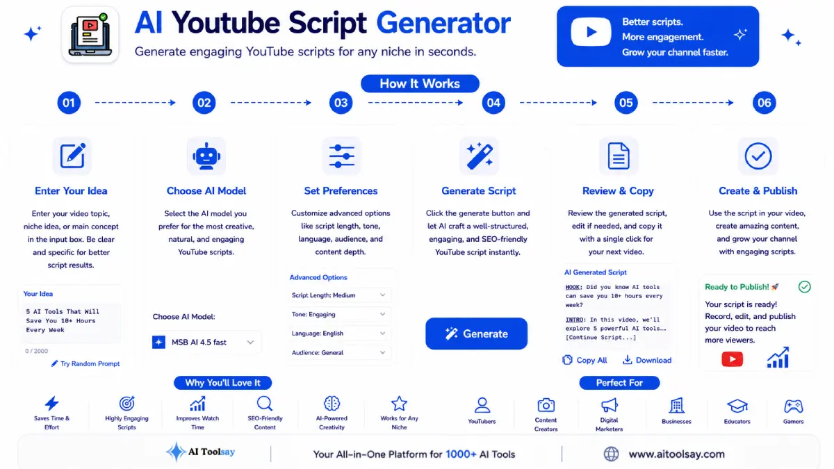 How to use AI Youtube Script Generator